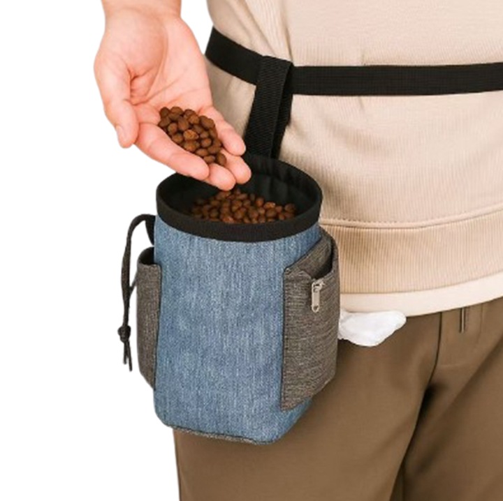 Állat kiképző táska, 17x15cm, kation, kék