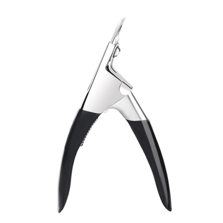 Körömcsipesz, modern design, éles penge, rozsdamentes acél és műanyag, fekete