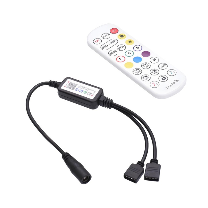 Mini Controller LEDIGANT® LED RGB, Telecomanda 24 Taste, 2 Iesiri, Magic Smart, 144W