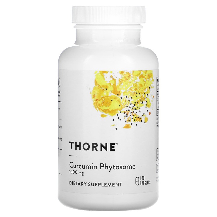 Thorne, Curcumin Phytosome, 1000 mg, 120 capsule, suport pentru articulatii si muschi