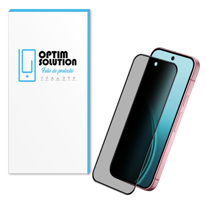 Folie PRIVACY pentru Google Pixel 10 Pro XL, din Sticla Securizata, Anti-Spy 9H, Display Securizat, Claritate HD, Dubla Protectie, Negru