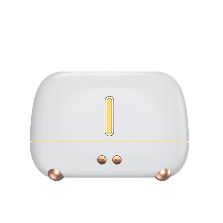 Umidificator de aer portabil, design compact, tehnologie nano-spray, 120x88x126mm, pentru birou si dormitor