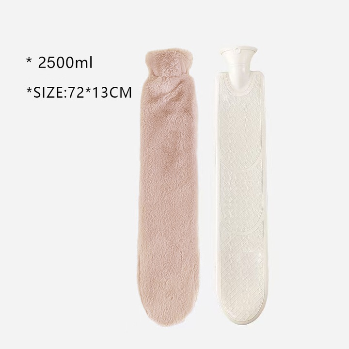 Sac de caldura lung din plus, maro, 73x3cm, capacitate 2500ml, manual