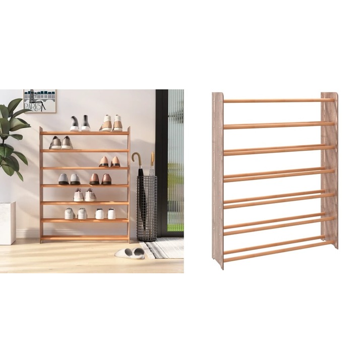 Pantofar, maro, 90x24x117 cm, lemn compozit