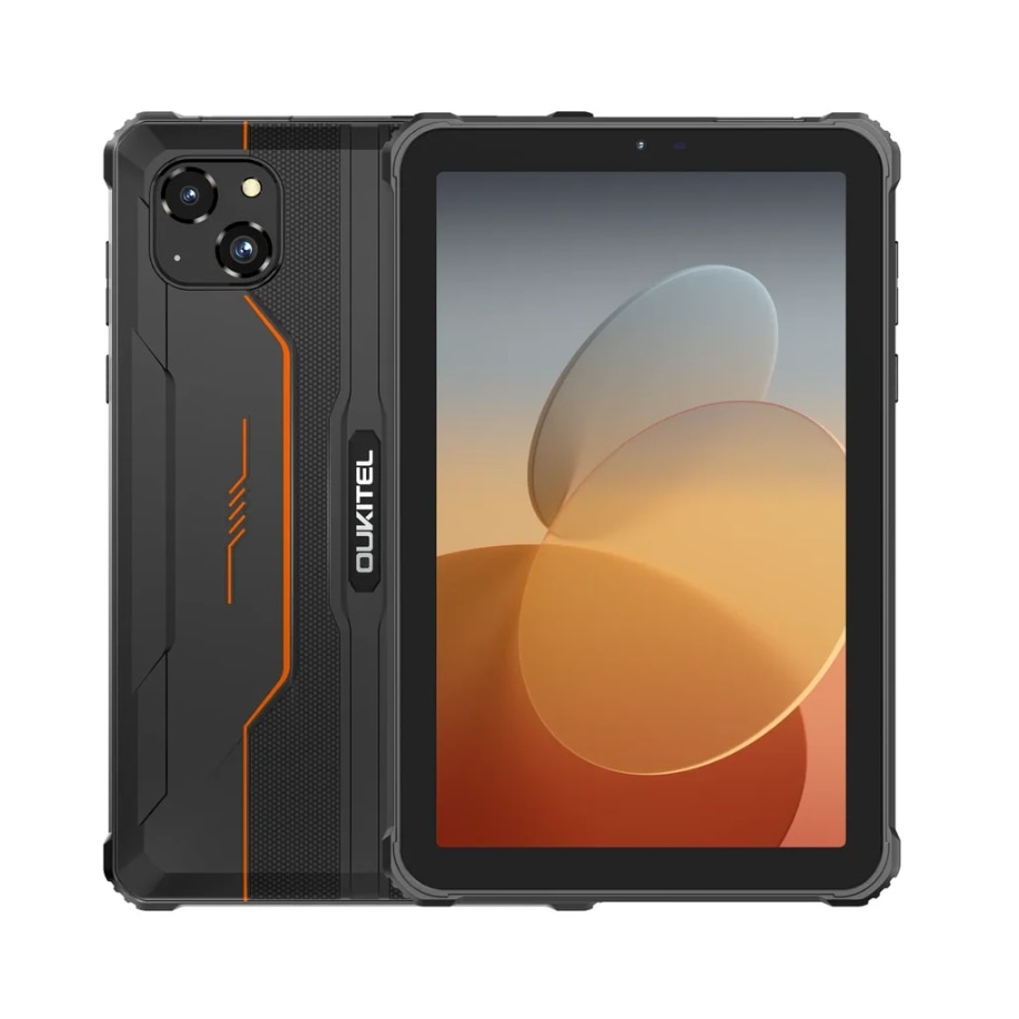 Tableta Oukitel RT3 PRO, Procesor MediaTek G81 Octa-Core, Ecran HD 8", 4GB RAM, 128GB Flash, 16MP + 8MP, 5150mAh, Wi-Fi, Bluetooth, 4G, Dual SIM, Android, Fara Incarcator Portocaliu