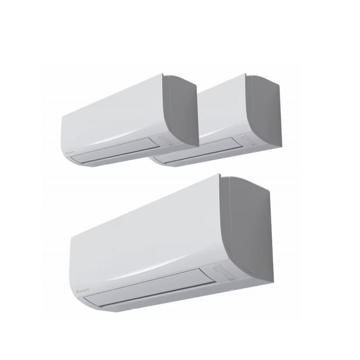 Мултисплит климатик Daikin Sensira, с три вътрешни тела, 2 x 9000 BTU, 1 x 12000 BTU, външно тяло 24000, включен Wi-Fi, бял