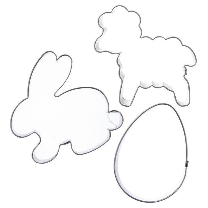 Set De Forme Pentru Prajituri, Orion, Paste, Dimensiuni Variate, Fabricate Din Otel Inoxidabil, Usor De Curatat, Ideale Pentru Taierea Aluatului De Turta Dulce Si Biscuiti, Argintii