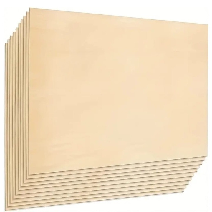 Комплект от 3 шперплат от топола, качество AA/BB, размер 60x40 см, дебелина 3 мм