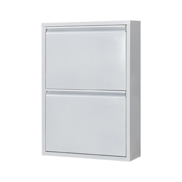 Dulap pantofi Modella Concept Metalux, 2 uși, alb, 50x15x70,5cm