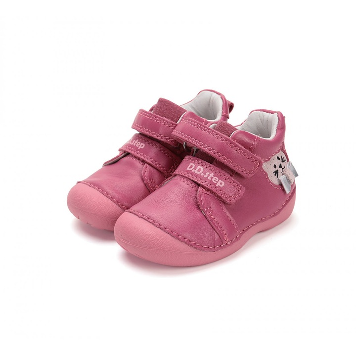 Pantofi Primii Pasi, Pink Kitty, DD Step, Fucsia