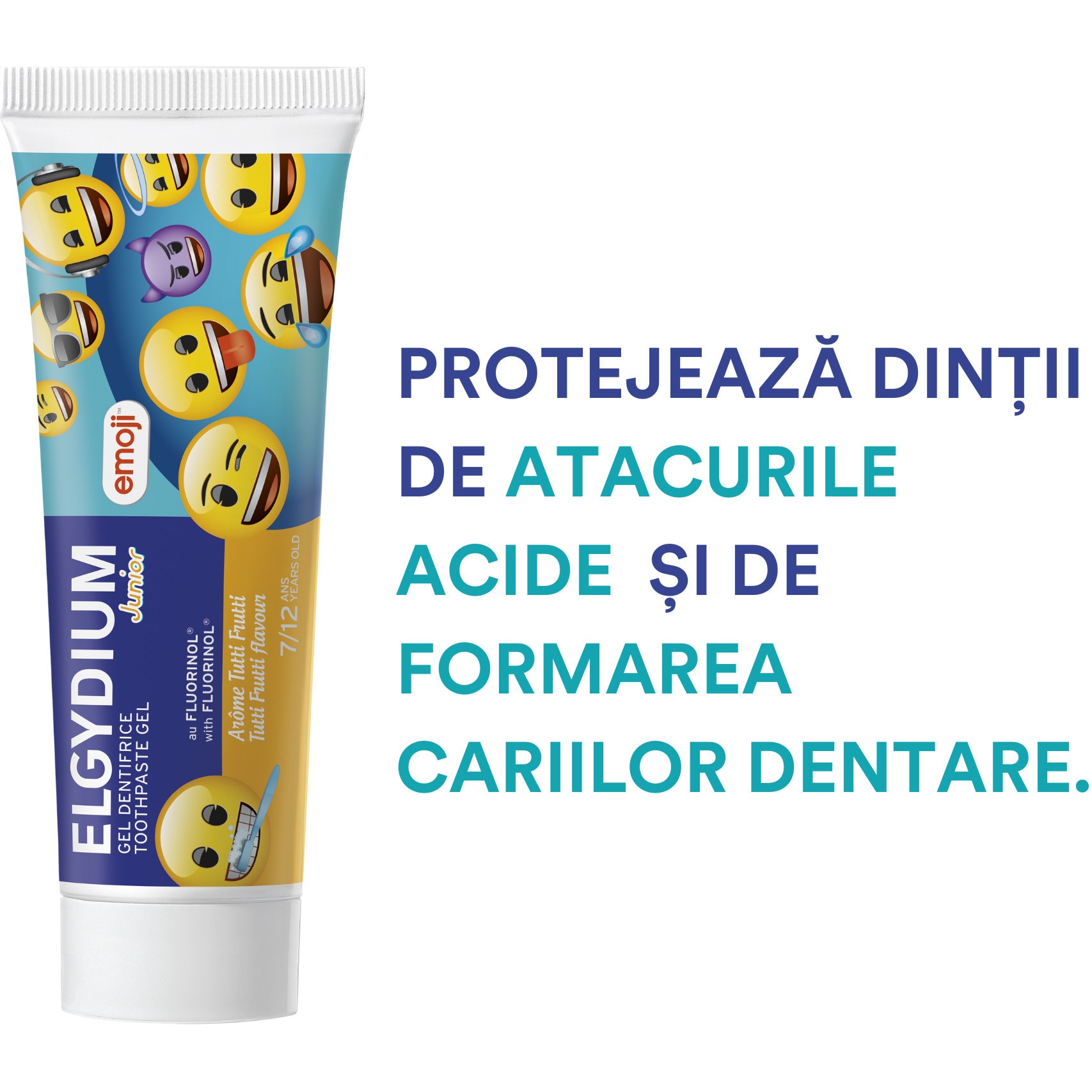 Pasta de dinti Tutti Frutti pentru copii 7-12 ani Elgydium Junior