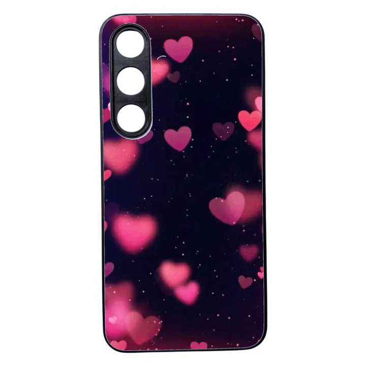 Puha TPU tok, Samsung Galaxy S25 készülékkel kompatibilis, Hearts Design