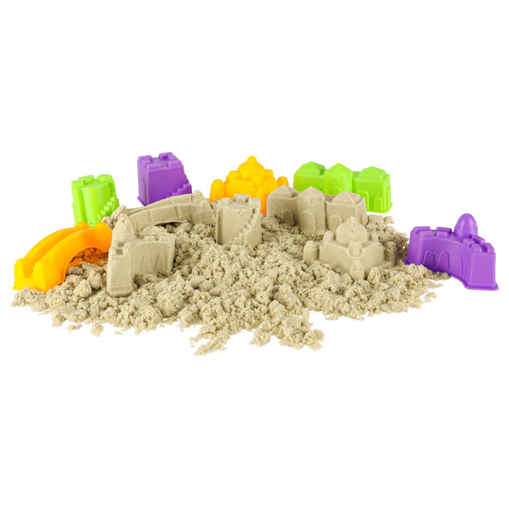 Set creativ pentru copii Ikonka cu nisip kinetic 750 g, casuta si
