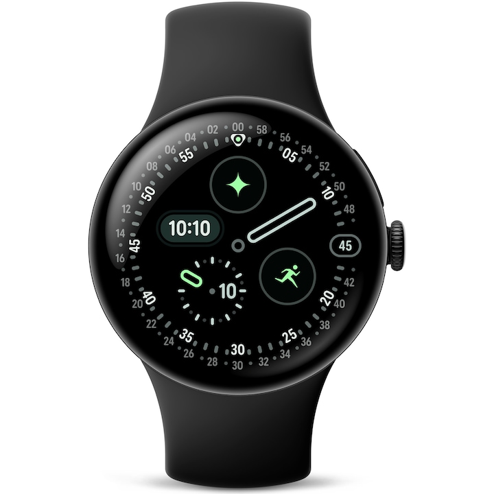 Google Pixel Watch 4 okosóra, 41 mm, Fekete/Obszidián