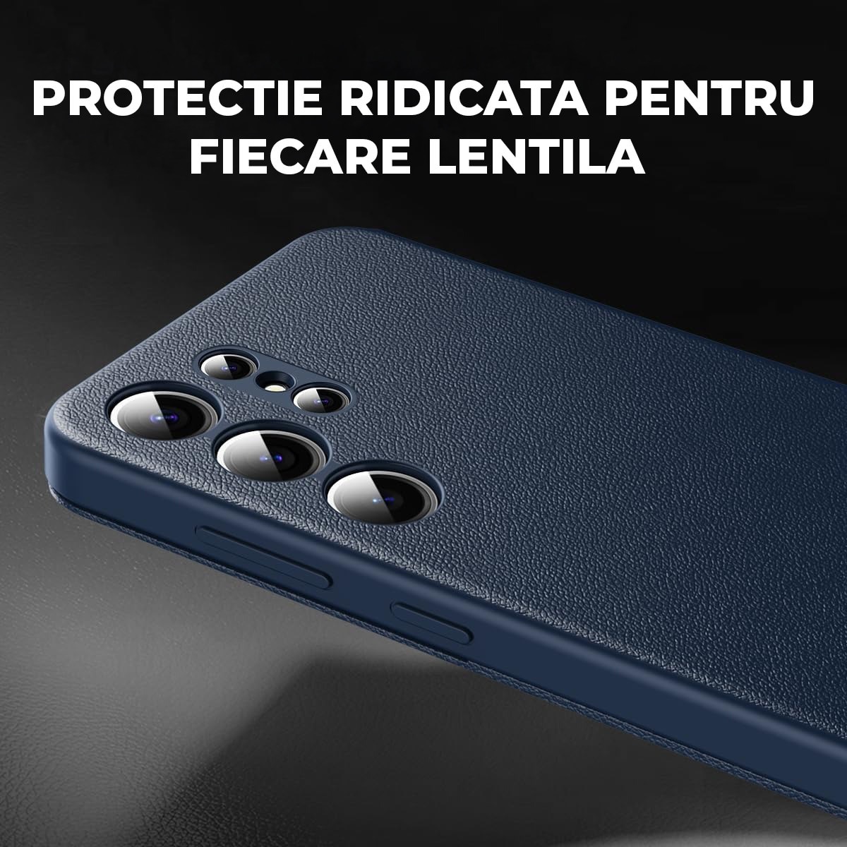 Husa pentru Samsung Galaxy S25 Ultra FlipSmart DaDen®, Functie Smart View, Suport carduri, Calitate Premium, Piele ecologica, Albastru