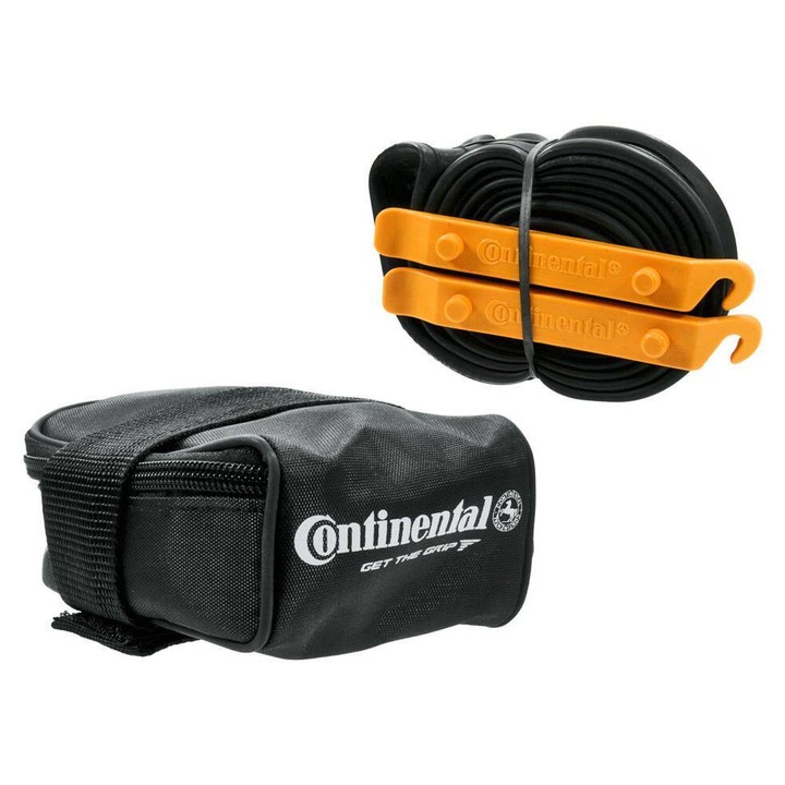 Kit reparatie Continental Tour, camera 28", valva Dunlop, + 2 leviere pentru anvelope