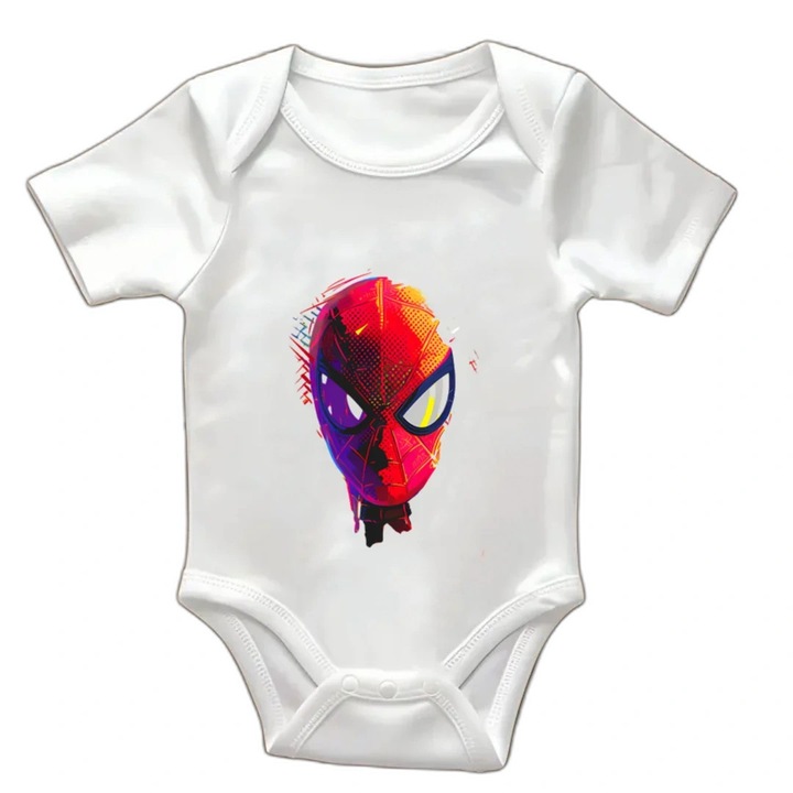 Body bebeluși cu mânecă scurtă, Alb, 1-3 luni