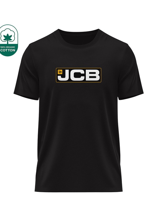 Jcb 34.87 férfi póló, rövid ujjú, fekete