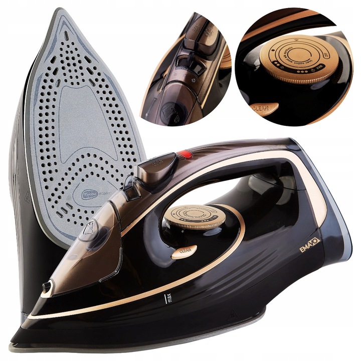 Fier de calcat cu abur EMAVO, 3000W, 330 ml