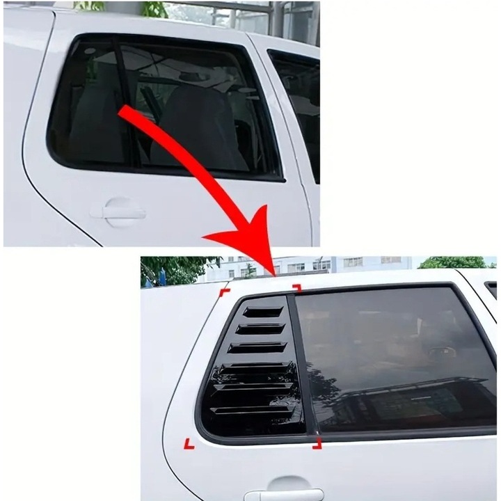 Set 2 ornamente protectie geamuri spate compatibile VW Golf 4 / MK4 Hatchback 1997–2003