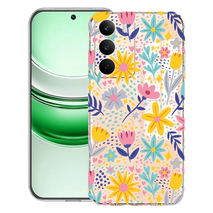BestCase® Husa Clear Silicon pentru Realme C71, Little Flowers, 2041144 T 758