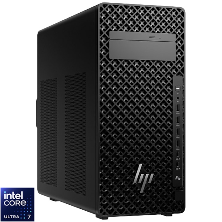 Asztali PC HP Z2 Tower G1i Workstation, Intel® Core™ Ultra 7 265 processzorral akár 5,3 GHz-ig, 32 GB DDR5, 1 TB SSD, Intel® Graphics, Windows 11 Pro, Fekete