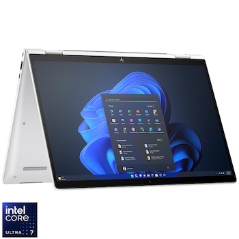Laptop HP EliteBook x360 1040 G11 cu procesor Intel Core Ultra 7 155H pana la 4.8GHz, 14.0'' WUXGA, Touch, 32GB LPDDR5X RAM, 1TB SSD, Intel Graphics, Windows 11 Pro, Silver, 3y on-site Premium Care