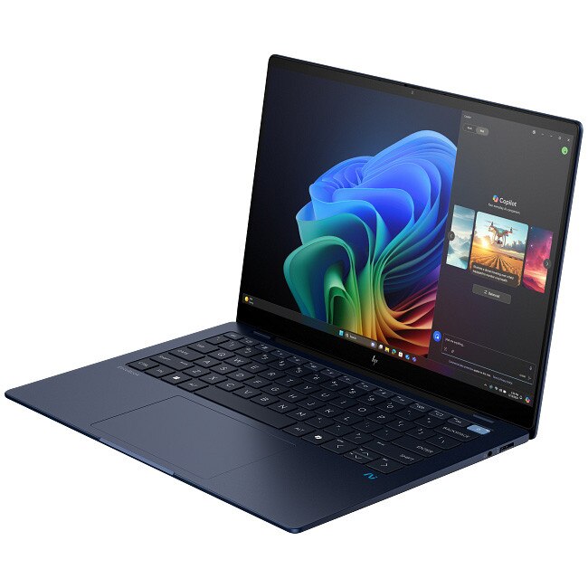 Laptop HP EliteBook Ultra G1q cu procesor Snapdragon X Elite X1P-42-100 pana la 3.2GHz, 14'' 2.2K, 16GB LPDDR5x RAM, 512GB SSD, Qualcomm Adreno Graphics, Windows 11 Pro, Atmospheric Blue, 3y on-site Premium Care