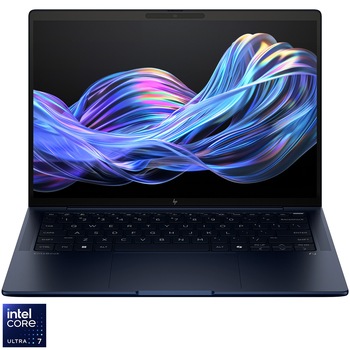 Laptop HP EliteBook X G1i cu procesor Intel Core Ultra 7 258V pana la 4.8GHz, 14", WUXGA, IPS, 32GB LPDDR5x RAM, 1TB SSD, Intel Arc Graphics, Windows 11 Pro, Dark blue