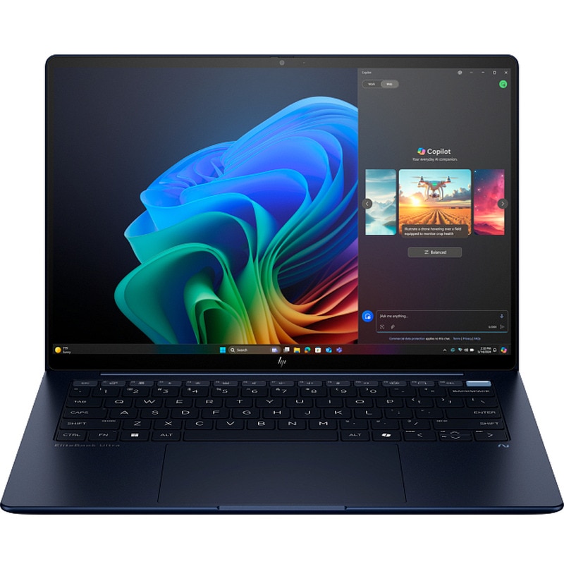 Laptop HP EliteBook Ultra G1i B9ZU6ET, 14 inch 2880 x 1800, Intel 226V 8 C / 8 T, 2.2 GHz - 4.5 GHz, 8 MB cache, 12 W, 16 GB LPDDR5X, 512 GB SSD, Intel Graphics, Windows 11 Pro, Albastru