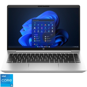Laptop HP ProBook 440 G10 cu procesor Intel Core i5-1335U pana la 4.6GHz, 14" , IPS, Full HD, 16GB DDR4 RAM, 512GB SSD, Intel UHD Graphics, Windows 11 Pro, Pike silver aluminum