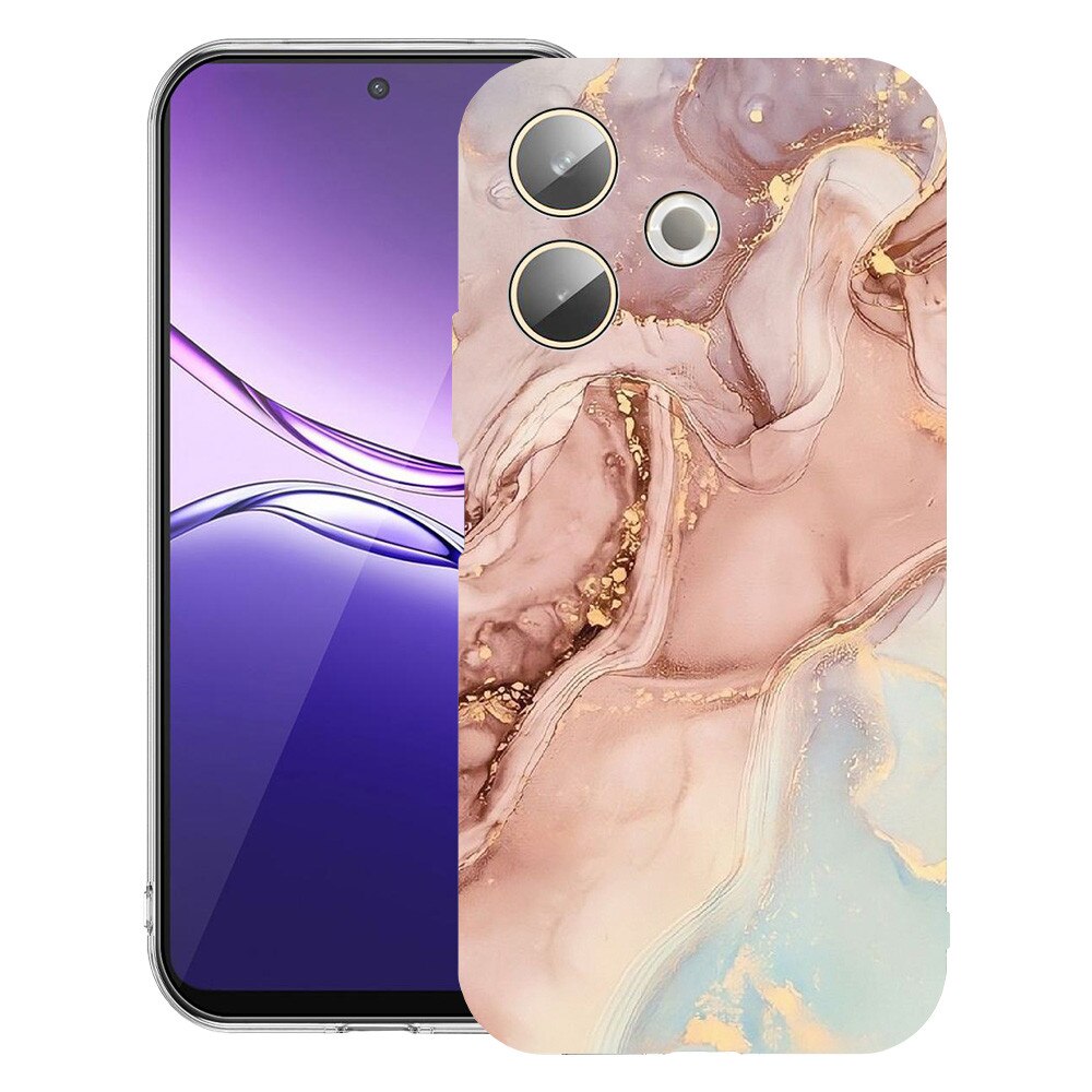 BestCase® Husa Clear Silicon pentru OPPO A5 Pro 5G, Rose Marble, 2042415 T 1253