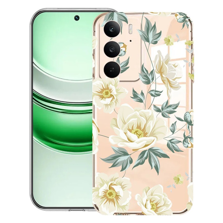 BestCase® Husa Clear Silicon pentru Realme C71, Flowers, 2041144 T 126