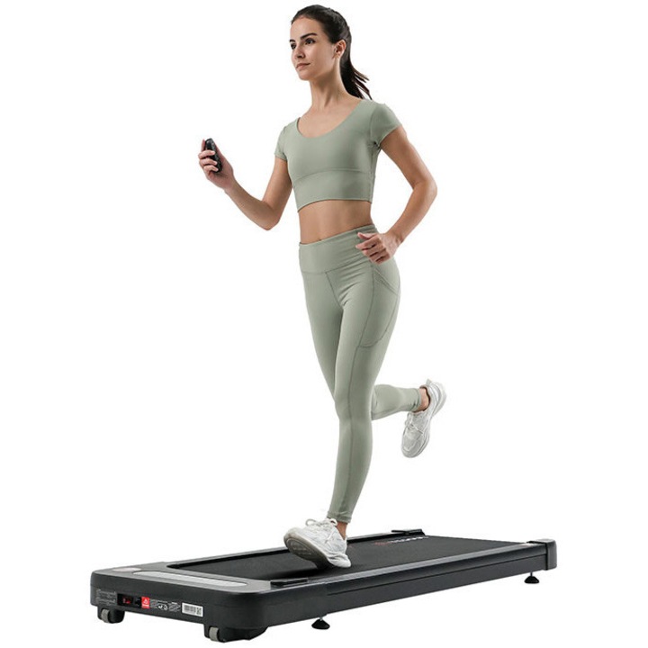 Banda alergare YESOUL W2, viteza max 6km/h, telecomanda, Bluetooth, Negru