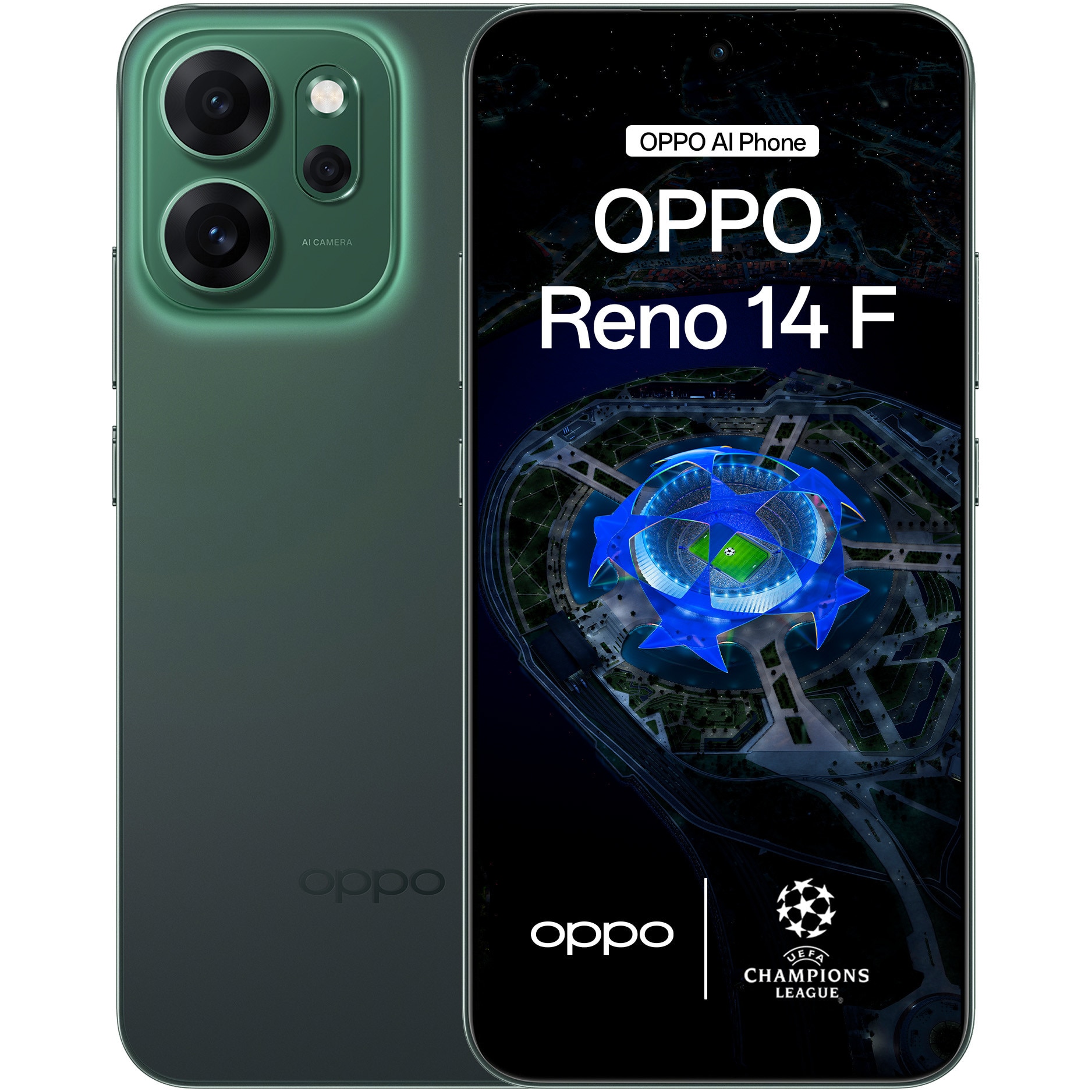 Telefon mobil OPPO Reno14 F, Dual SIM, 8GB RAM, 256GB, 5G, Luminous Green