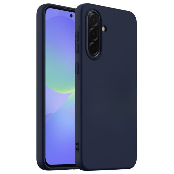 Husa pentru Samsung Galaxy A56, Silicon Premium Catifelat, Protectie Camere, Albastru Inchis