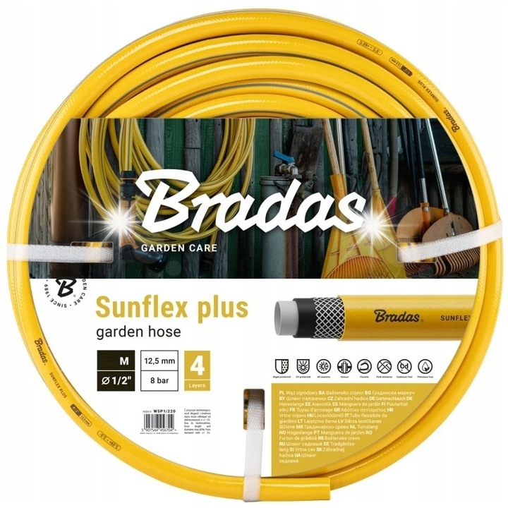 Градински маркуч, Bradas, 50 м, устойчив на UV лъчи, гъвкав