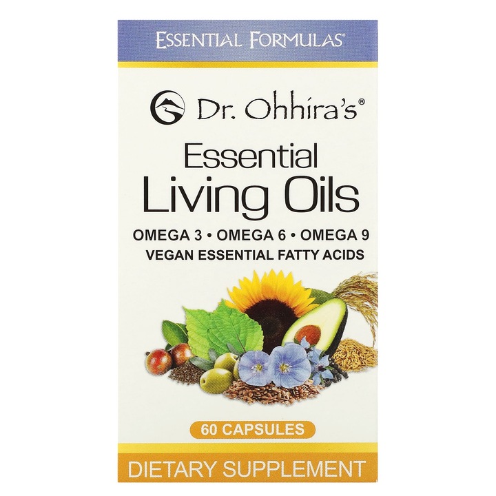 Uleiuri esentiale, 60 capsule, Omega 3-6-9, Dr. Ohhira's