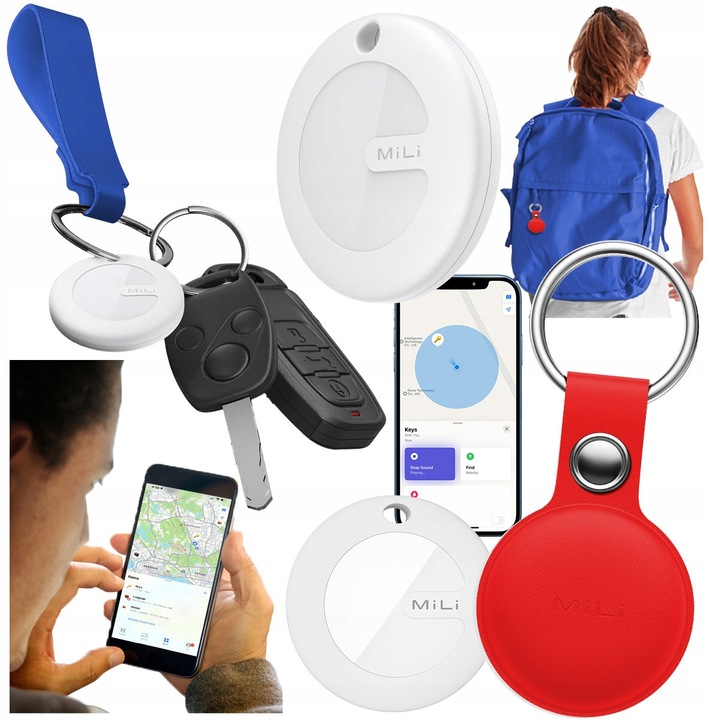 Dispozitiv Anti Pierdere, Mili, MILIMITAGAPW+Z1, 3.7x3.7 cm, Alb, Maro, Raza Bluetooth De Pana La 100 De Metri, Rezistenta La Apa (Grad De Protectie Ipx67), Fabricat Din Plastic, Baterie Litiu Mangan Tip Cr2032 Inlocuibila