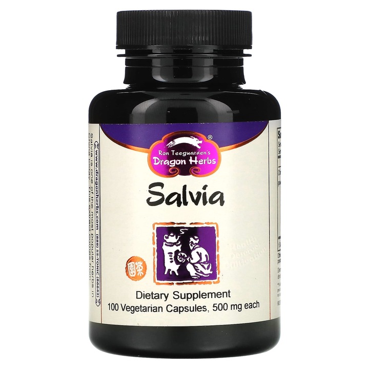 Supliment alimentar, Salvia, 500 mg, 100 capsule vegetale