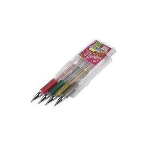 Pixuri cu gel, Easy Stationery, 4 culori, 1,0 mm, 5x15,5x1cm, multicolor