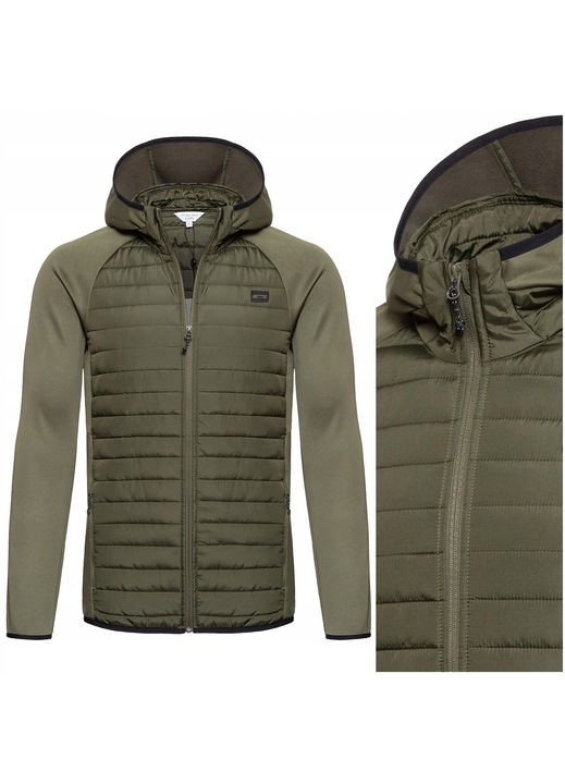 Jacheta Barbati, Jack&Jones, Jcomulti Jacket Cu Umplutura, Croi Normal, Fermuar, 2 Buzunare, 100% Poliester, Verde, 1 Bucata
