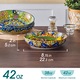 Set 4 boluri de paste ceramice Vancasso, design bohemian, multicolor, 22x22cm
