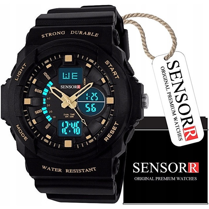 Детски часовник S-SHOCK, Sensorr, удароустойчив и водоустойчив, размери 50x40mm