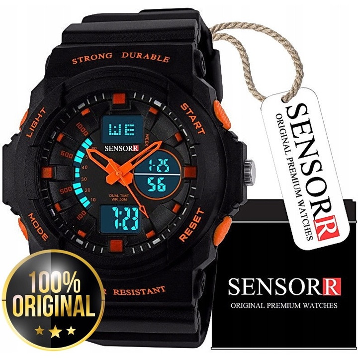 Детски часовник S-SHOCK, Sensorr, 5 цвята, японски механизъм, водоустойчив WR50