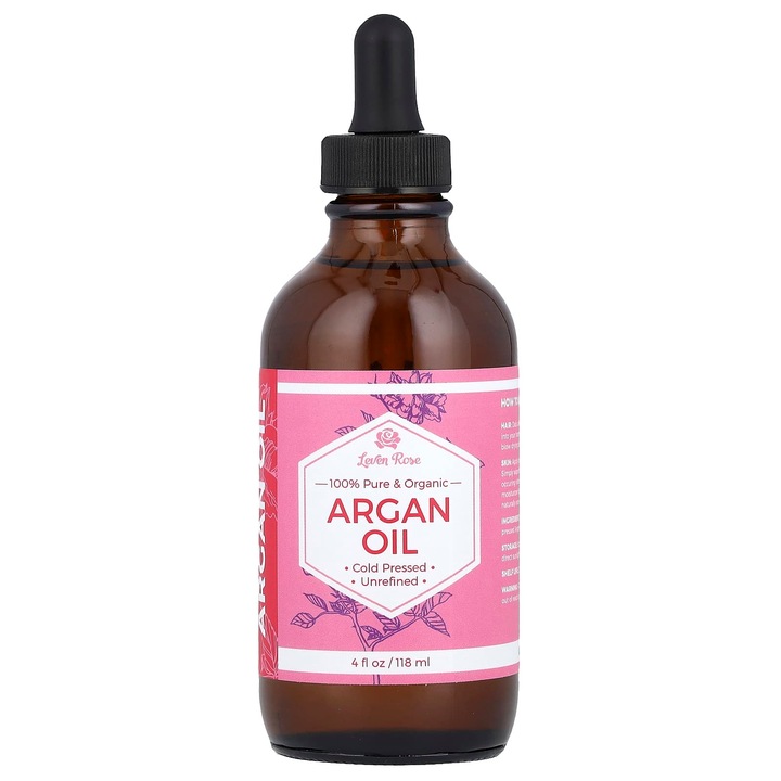 Ulei cosmetic, Leven Rose, ulei argan, 100% pur si organic, 118 ml