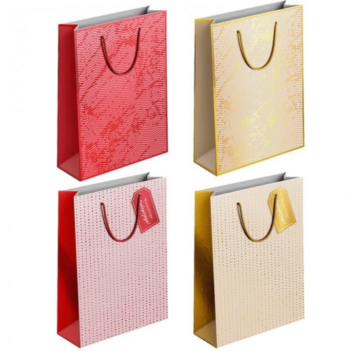 Torba prezentare M MIX Armin Style, decorata cu folie argintie sau aurie, 285x184mm