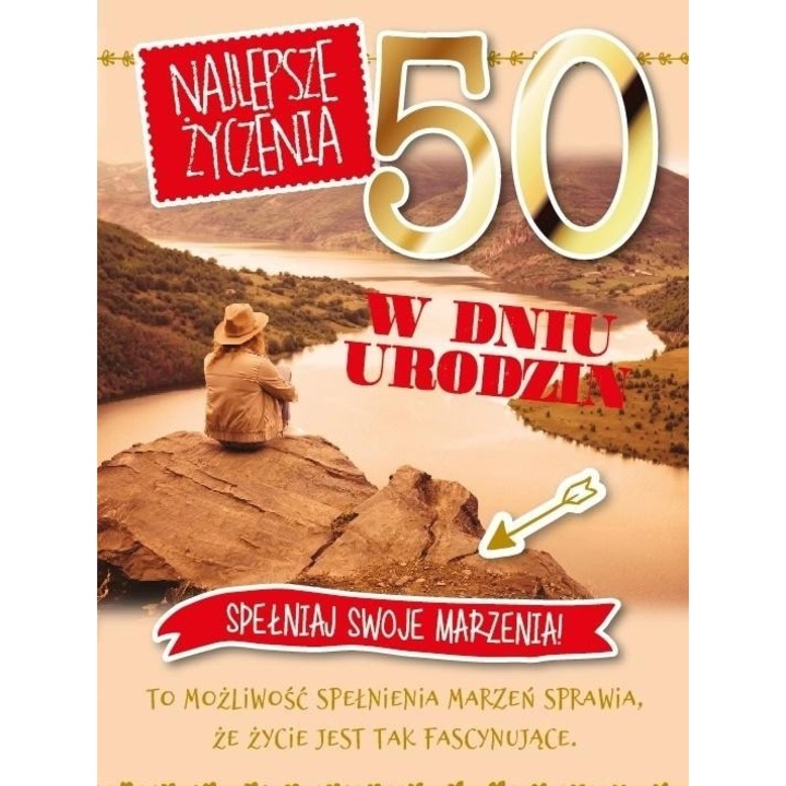 Carnet Urodziny 50, Armin Style, 185x134mm, fólia