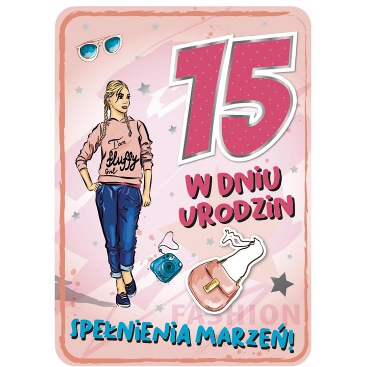 Karnet Urodziny 15 GM-754, Armin Style, felicitare cu coperta, 2021