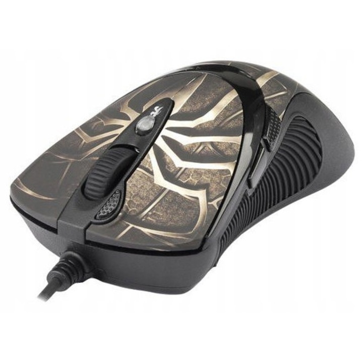 Maus gaming A4Tech XGame, laser, 7 butoane, 3600 DPI, cablu 1.8m, maro